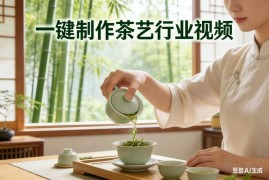 一键制作茶艺行业视频【速创剪映小助手】