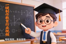 一键制作教育行业视频