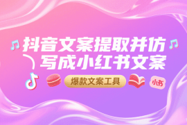 抖音文案提取并仿写成小红书文案【插件等待更换】