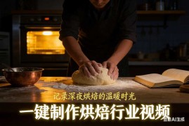 一键制作烘焙行业视频【速创剪映小助手】