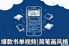 爆款书单视频|简笔画风格
