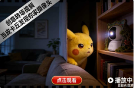 创意转场视频|当皮卡丘发现你家摄像头